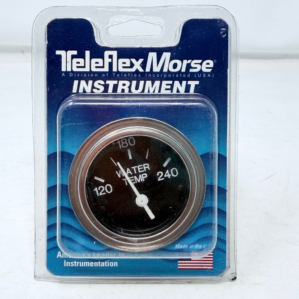 Teleflex Morse 80590P Marine Boat Water Temp Gauge 12V 120-240F New Sealed Heavy